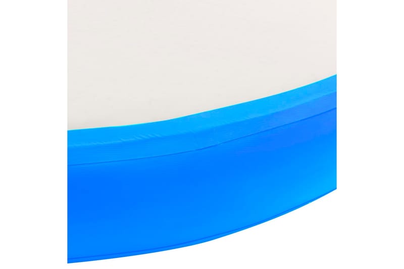 Oppblåsbar gymnastikkmatte med pumpe 100x100x20 cm PVC blå - Treningsgulv & puslematte
