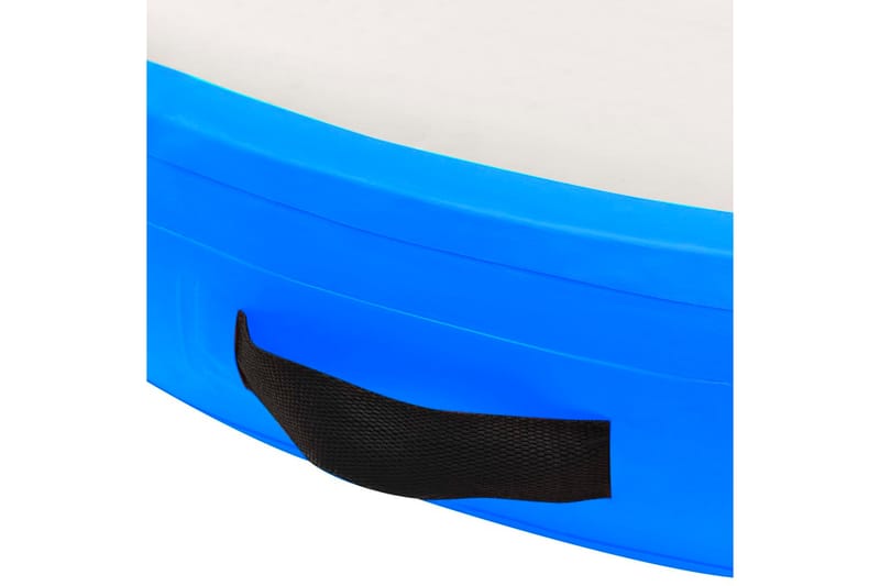 Oppblåsbar gymnastikkmatte med pumpe 100x100x10 cm PVC blå - Treningsgulv & puslematte