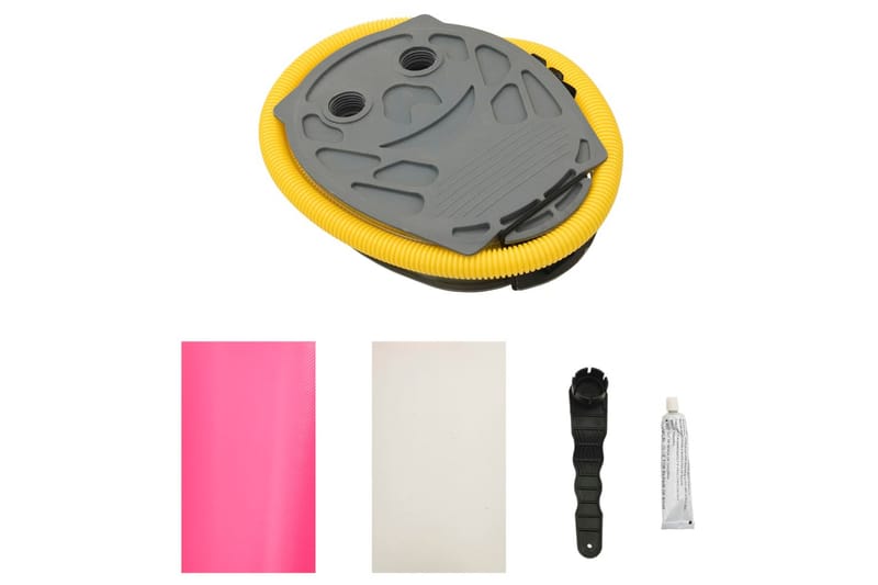 Oppblåsbar gymnastikkrull med pumpe 120x90 cm PVC rosa - Sport & fritid - Hjemmetrening - Treningsutstyr - Treningsgulv & puslematte