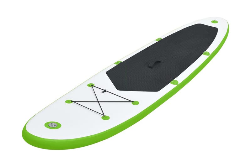 Oppblåsbart padlebrettsett grønn og hvit - grønn - Treningsgulv & puslematte