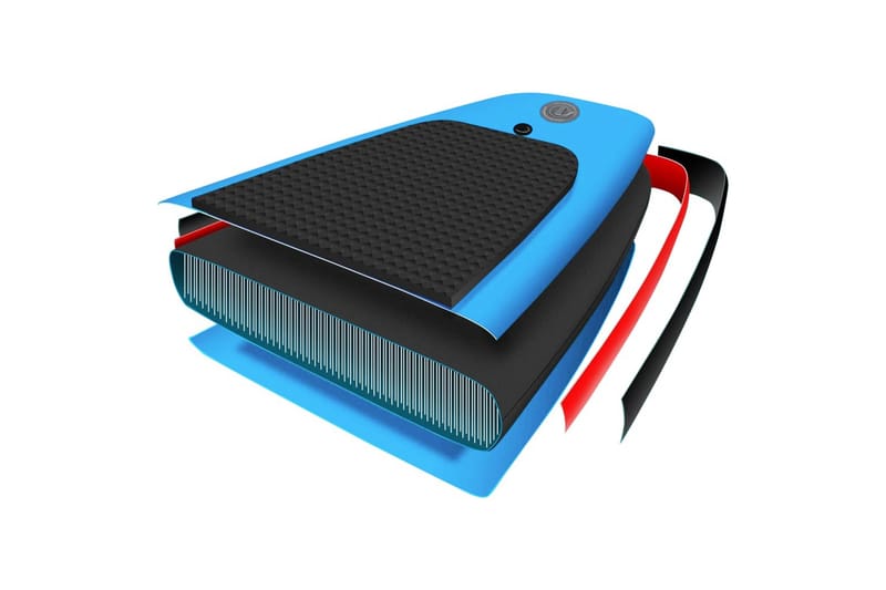 Oppblåsbart padlebrettsett 320x76x15 cm blå - Blå - Treningsgulv & puslematte