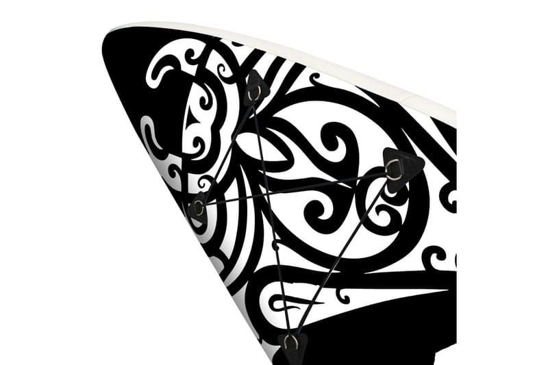 Oppblåsbart padlebrettsett 366x76x15 cm svart - Svart - Treningsgulv & puslematte