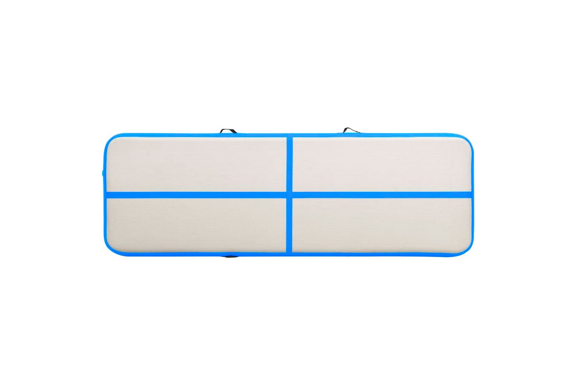 Oppblåsbar gymnastikkmatte med pumpe 400x100x20 cm PVC blå - Blå - Sport & fritid - Hjemmetrening - Yoga