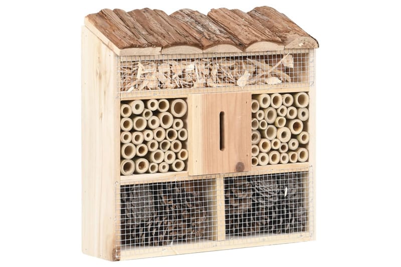 Insekthotell 30x10x30 cm gran - Brun - Sport & fritid - Til dyrene