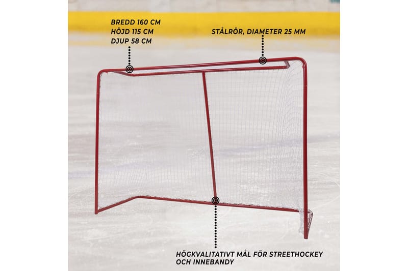 2 x Street Hockey Mål - Hvit - Sport & fritid - Lek & sport - Utendørs spill