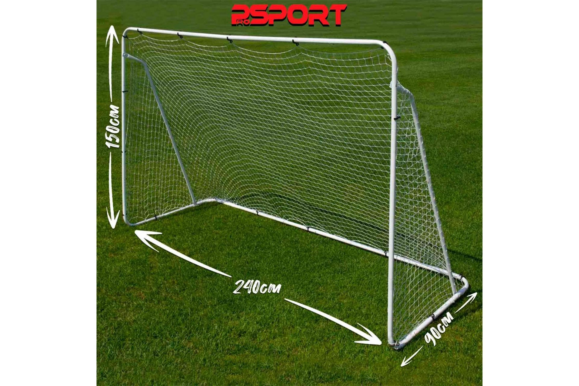 2 x Prosport Fotballmål Real 240x150 cm - Svart - Sport & fritid - Lek & sport - Utendørs spill