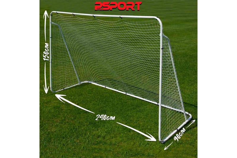 2 x Prosport Fotballmål Real 240x150 cm - Svart - Sport & fritid - Lek & sport - Utendørs spill