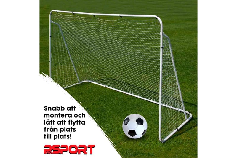 2 x Prosport Fotballmål Real 240x150 cm - Svart - Sport & fritid - Lek & sport - Utendørs spill