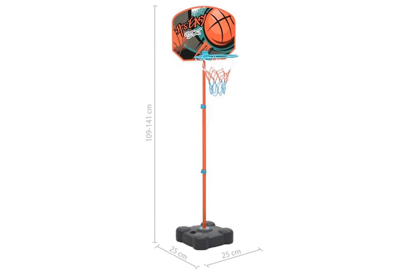 Bærbart basketballsett justerbart 109-141 cm - Flerfarget - Sport & fritid - Lek & sport - Utendørs spill