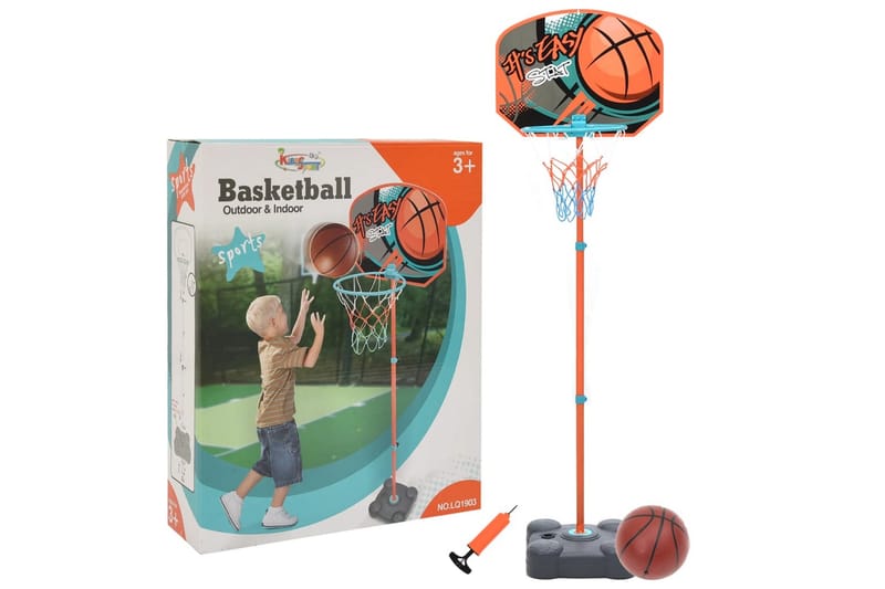 Bærbart basketballsett justerbart 109-141 cm - Flerfarget - Sport & fritid - Lek & sport - Utendørs spill