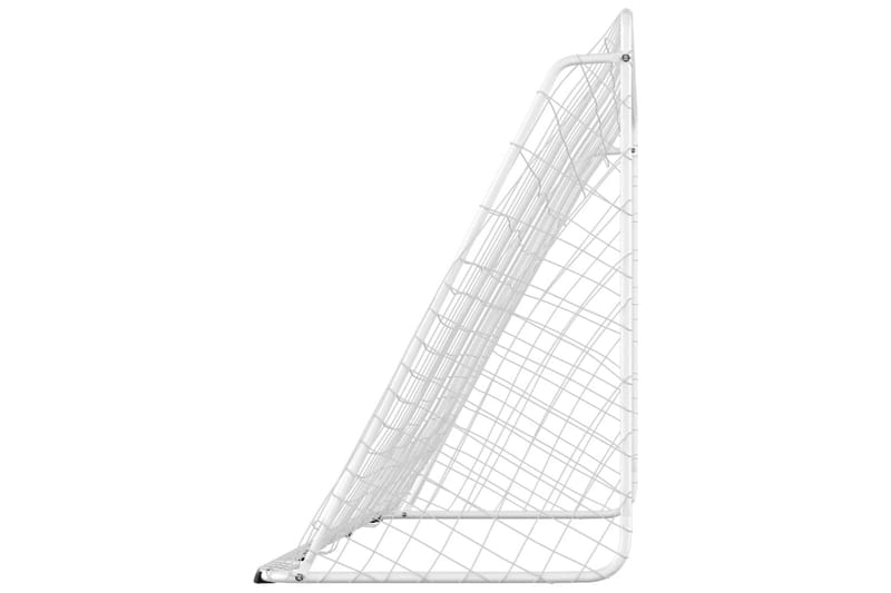 Fotballmål med nett hvit 366x122x182 cm stål - Hvit - Sport & fritid - Lek & sport - Utendørs spill