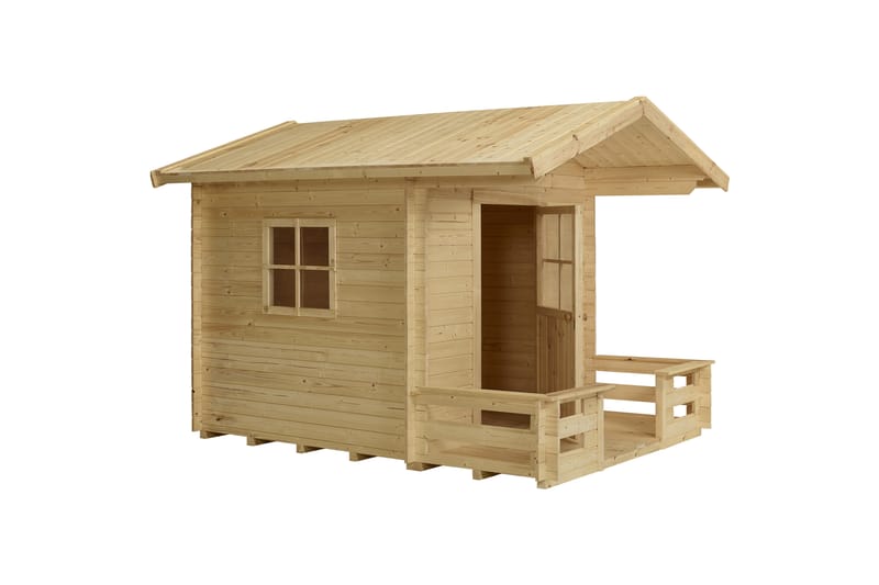 PLUS Lekestuge med Terrasse 182x161 cm + 72 cm Terrasse - Sport & fritid - Lek & sport - Lekehus