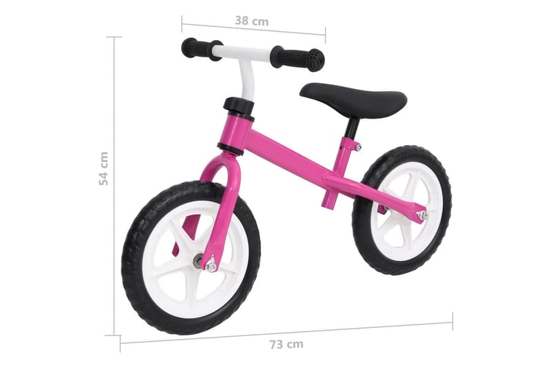 Balansesykkel med 10-tommers hjul rosa - Rosa - Sport & fritid - Lek & sport - Lekeplass & lekeplassutstyr