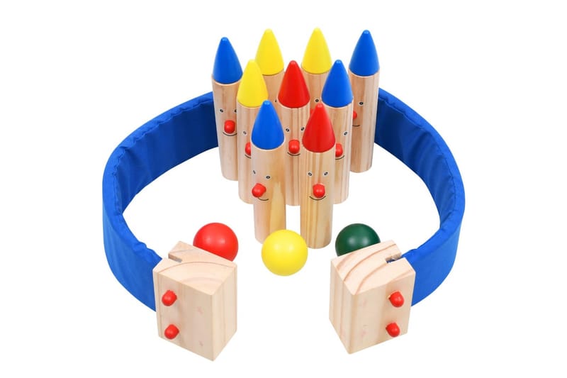 Bowlingspill flerfarget heltre furu - Øvrige lekeapparater - Lekeplass & lekeplassutstyr