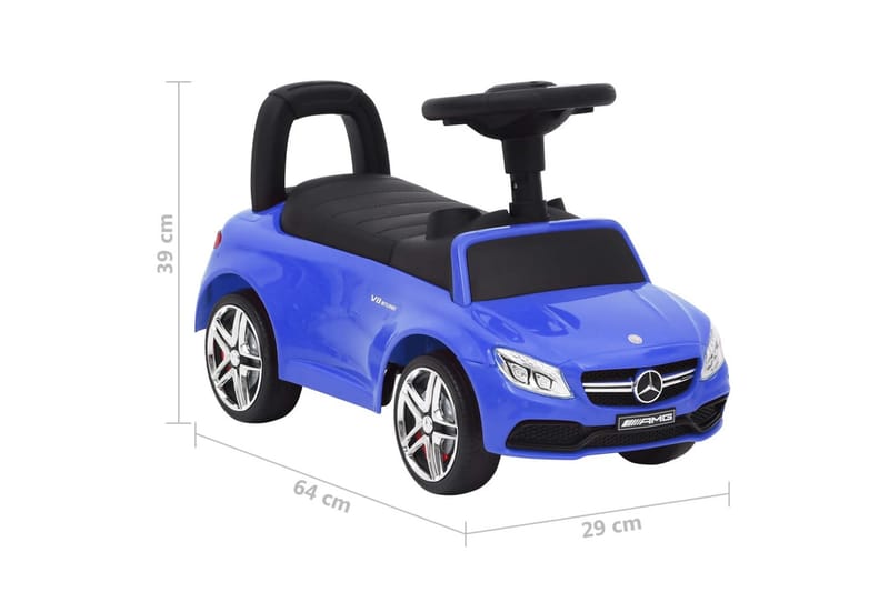 Gåbil Mercedes-Benz C63 blå - Blå - Lekeplass & lekeplassutstyr - Pedalbil - Lekekjøretøy & hobbykjøretøy