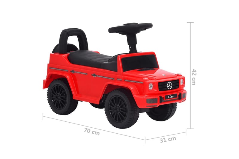 Gåbil Mercedes-Benz G63 rød - Rød - Lekeplass & lekeplassutstyr - Pedalbil - Lekekjøretøy & hobbykjøretøy