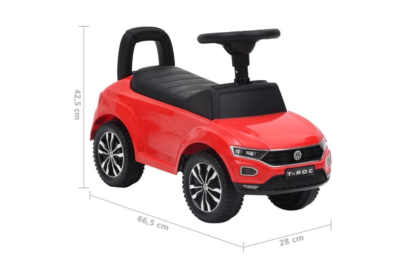 Gåbil Volkswagen T-Roc rød - Rød - Sport & fritid - Lek & sport - Lekeplass & lekeplassutstyr