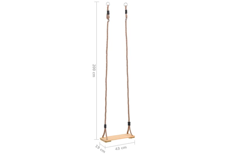 Huskebrett 200 cm heltre furu - Brun - Sport & fritid - Lek & sport - Lekeplass & lekeplassutstyr
