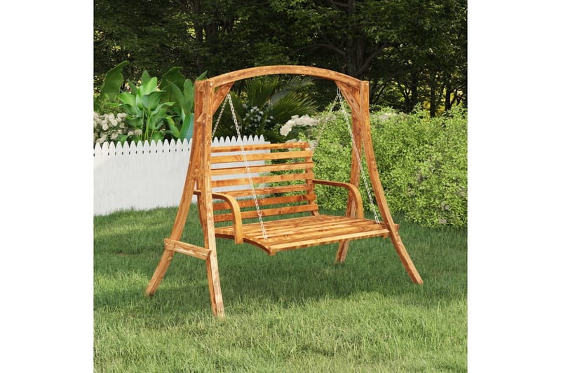 Huskestativ heltre gran med teakfinish - Brun - Sport & fritid - Lek & sport - Lekeplass & lekeplassutstyr