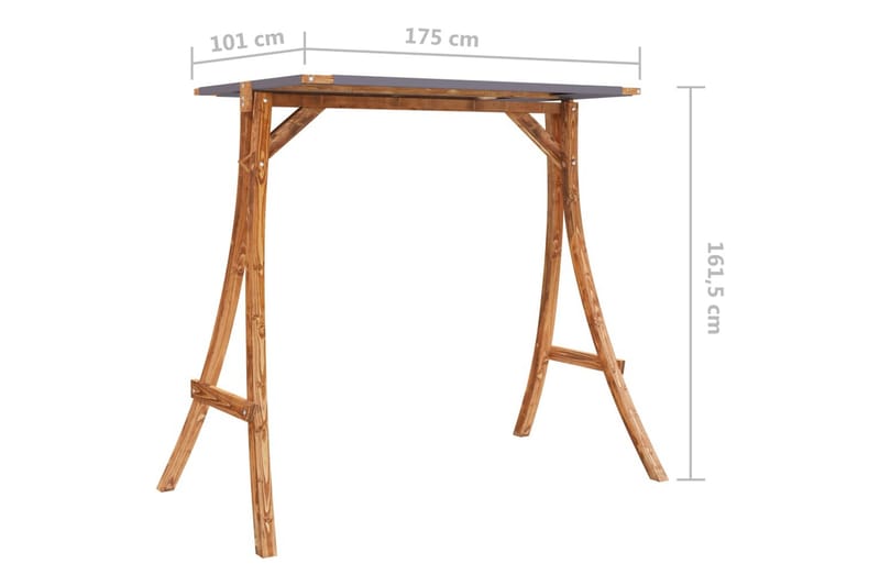 Huskestativ med antrasitt tak gran med teakfinish - Brun - Sport & fritid - Lek & sport - Lekeplass & lekeplassutstyr