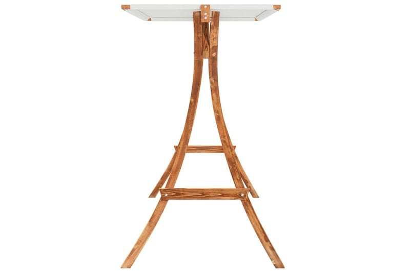 Huskestativ med kremhvitt tak heltre gran med teakfinish - Brun - Sport & fritid - Lek & sport - Lekeplass & lekeplassutstyr