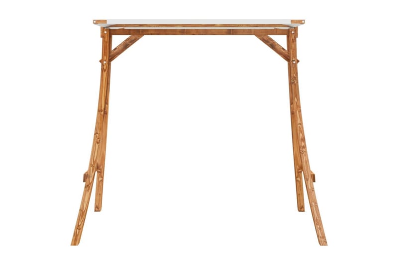 Huskestativ med kremhvitt tak heltre gran med teakfinish - Brun - Sport & fritid - Lek & sport - Lekeplass & lekeplassutstyr