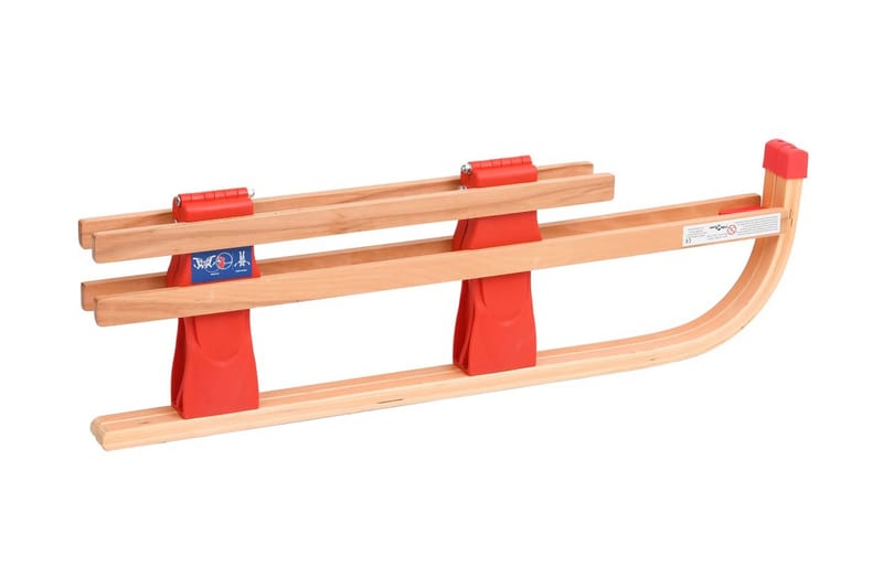 Kjelke med ryggstøtte sammenleggbar 110 cm tre - Rød - Sport & fritid - Lek & sport - Lekeplass & lekeplassutstyr