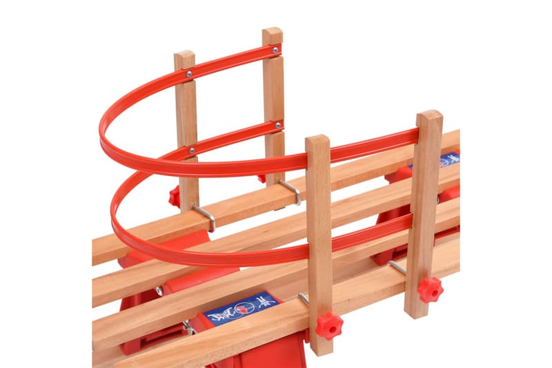 Kjelke med ryggstøtte sammenleggbar 110 cm tre - Rød - Sport & fritid - Lek & sport - Lekeplass & lekeplassutstyr