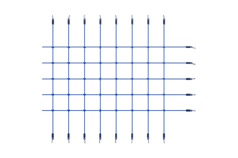 Klatrenett 200x150 cm blå - Blå - Lekeplass & lekeplassutstyr - Klatrestativ & klatrenett