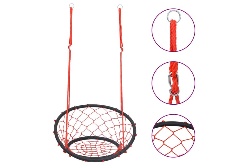 Nettinghuske 60 cm - Rød - Sport & fritid - Lek & sport - Lekeplass & lekeplassutstyr