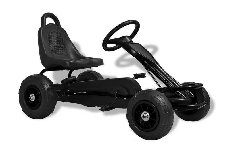 Pedal-go-kart med pneumatiske dekk svart - Lekeplass & lekeplassutstyr - Lekekjøretøy & hobbykjøretøy - Elbil for barn