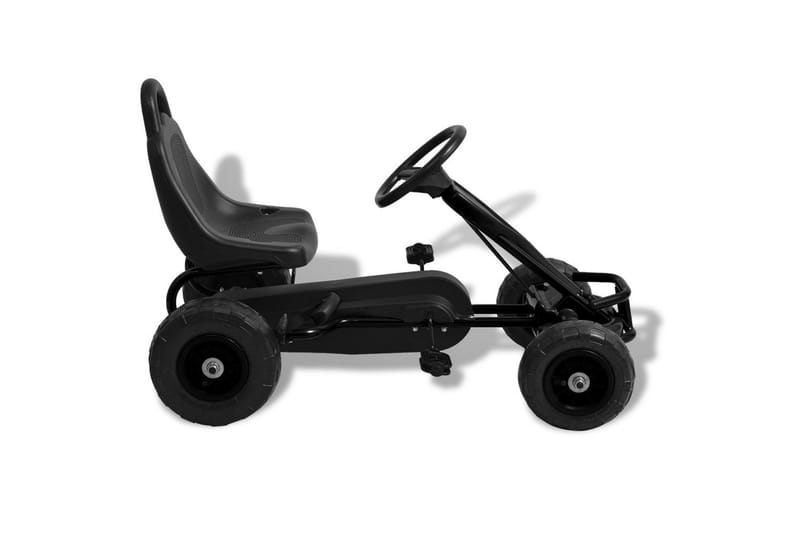Pedal-go-kart med pneumatiske dekk svart - Sport & fritid - Lek & sport - Lekeplass & lekeplassutstyr