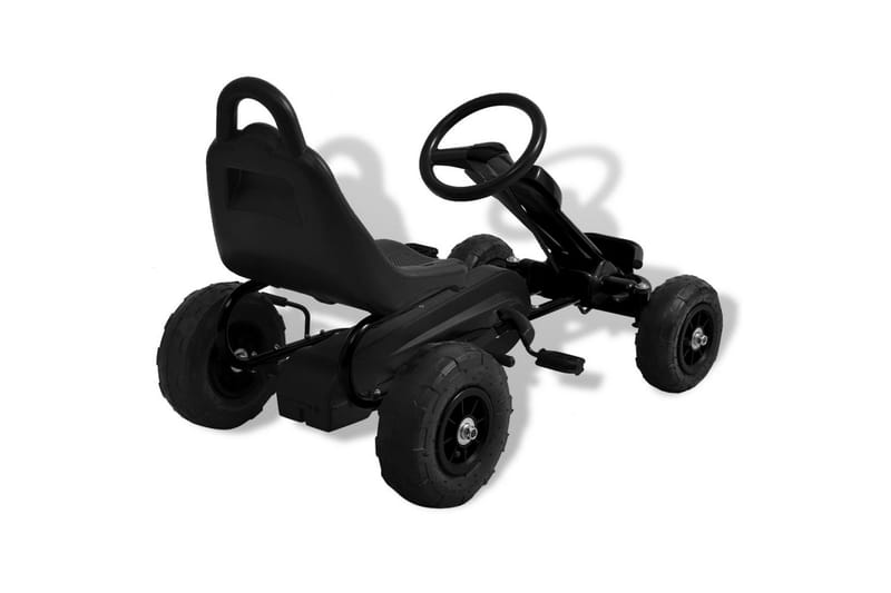 Pedal-go-kart med pneumatiske dekk svart - Sport & fritid - Lek & sport - Lekeplass & lekeplassutstyr