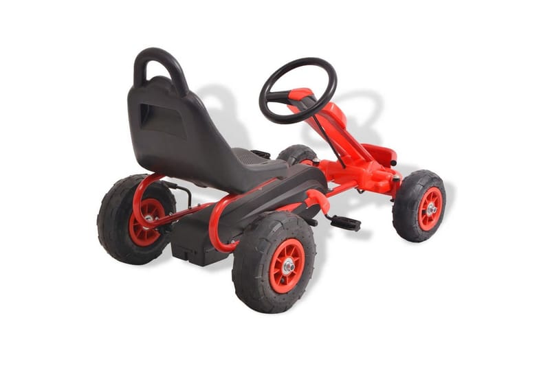 Pedal-go-kart med pneumatiske dekk rød - Sport & fritid - Lek & sport - Lekeplass & lekeplassutstyr