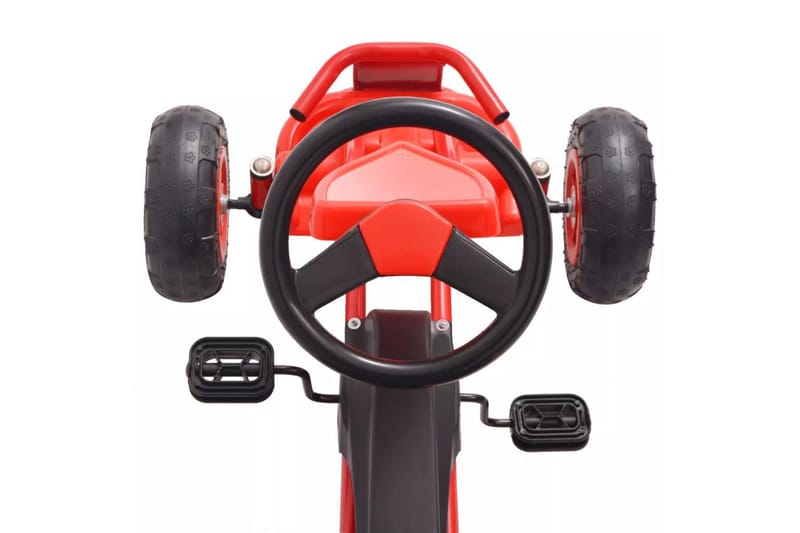 Pedal-go-kart med pneumatiske dekk rød - Sport & fritid - Lek & sport - Lekeplass & lekeplassutstyr