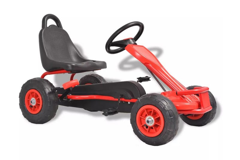 Pedal-go-kart med pneumatiske dekk rød - Sport & fritid - Lek & sport - Lekeplass & lekeplassutstyr