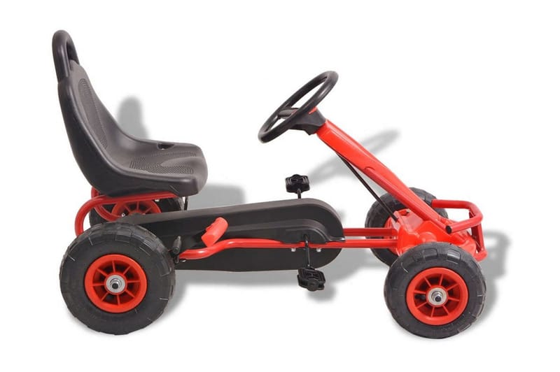 Pedal-go-kart med pneumatiske dekk rød - Sport & fritid - Lek & sport - Lekeplass & lekeplassutstyr