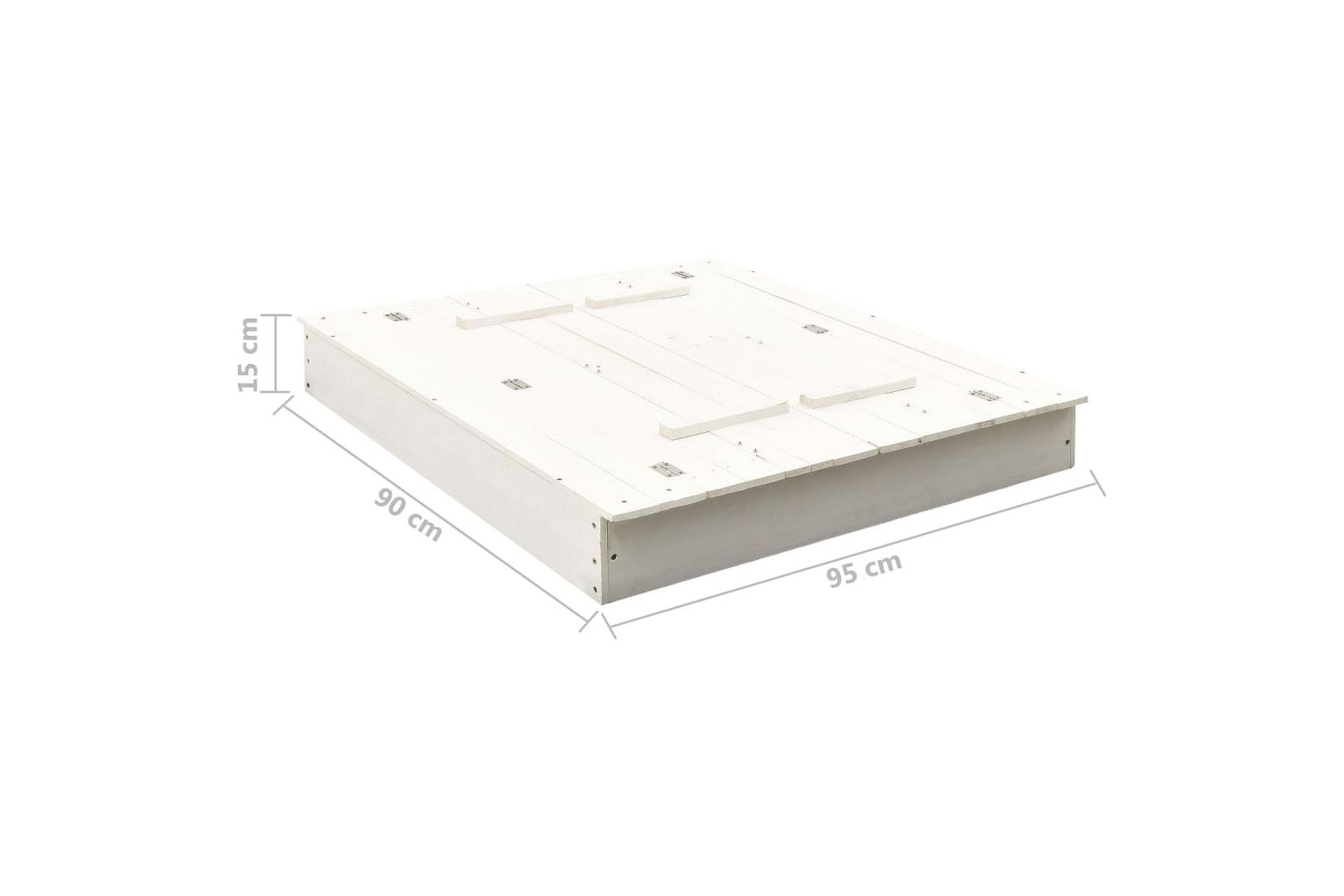 Sandkasse gran hvit 95x90x15 cm - Hvit - Sport & fritid - Lek & sport - Lekeplass & lekeplassutstyr