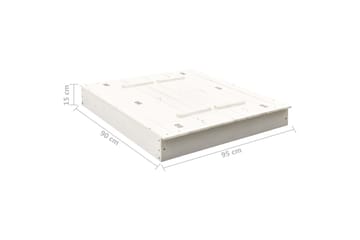 Sandkasse gran hvit 95x90x15 cm - Hvit - Sport & fritid - Lek & sport - Lekeplass & lekeplassutstyr