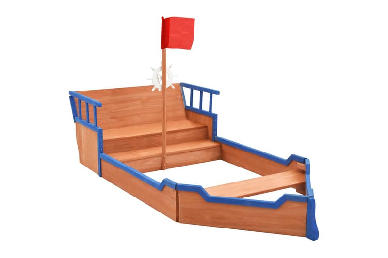 Sandkasse piratskip gran 190x94,5x136 cm - Sport & fritid - Lek & sport - Lekeplass & lekeplassutstyr