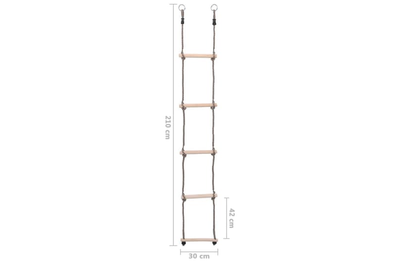 Stige 5 trinn 210 cm heltre furu - Brun - Sport & fritid - Lek & sport - Lekeplass & lekeplassutstyr
