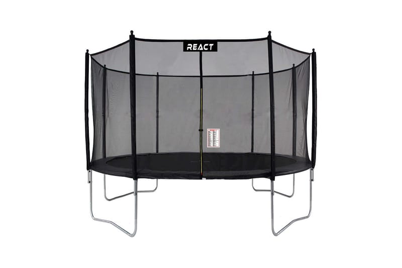 React Trampoline med Beskyttelsesnett 396 cm - Svart - Sport & fritid - Lek & sport - Lekeredskap & utelek