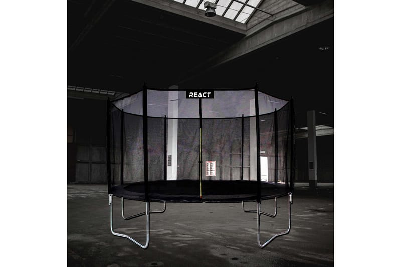 React Trampoline med Beskyttelsesnett 396 cm - Svart - Sport & fritid - Lek & sport - Lekeredskap & utelek
