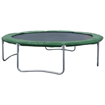 Trampoline HOME4YOU med grønt underlag 426 cm - grønn polstring, svart matte - Sport & fritid - Lek & sport - Lekeredskap & utelek