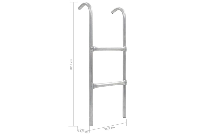 Stige til trampoline 2 trinn stål sølv 82,5 cm - Sport & fritid - Lek & sport - Lekeredskap & utelek