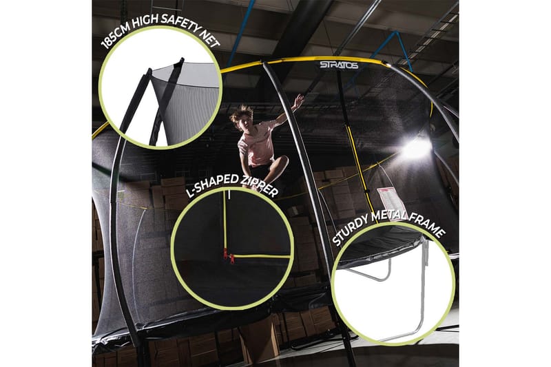 Stratos Rund Trampoline 4,27m - Svart - Sport & fritid - Lek & sport - Lekeredskap & utelek