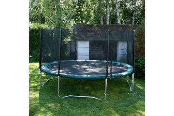 Trampoline med Beskyttelsesnett D426cm grønn - Sport & fritid - Lek & sport - Lekeredskap & utelek - Trampoliner