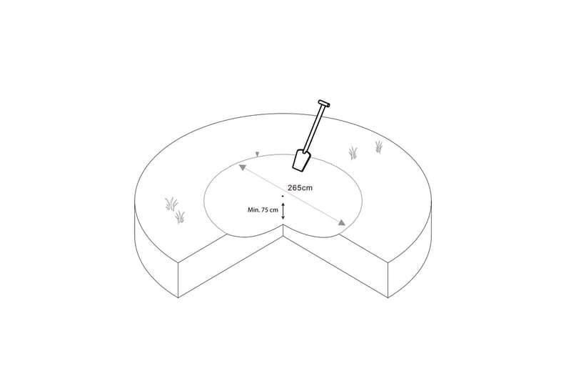 Trampoline Nedgravd med Nett 305 cm - Sport & fritid - Lek & sport - Lekeredskap & utelek
