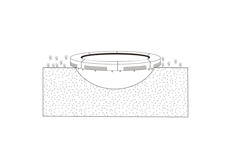 Trampoline Nedgravd med Nett 426 cm - Sport & fritid - Lek & sport - Lekeredskap & utelek