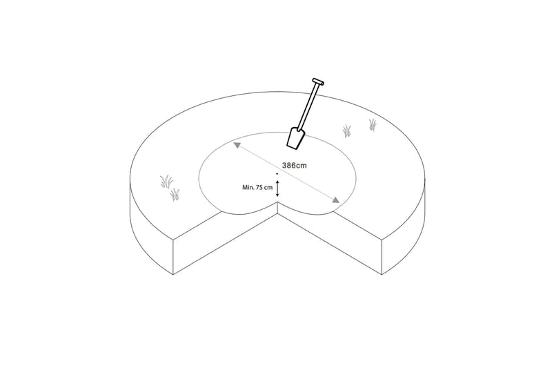 Trampoline Nedgravd med Nett 426 cm - Sport & fritid - Lek & sport - Lekeredskap & utelek
